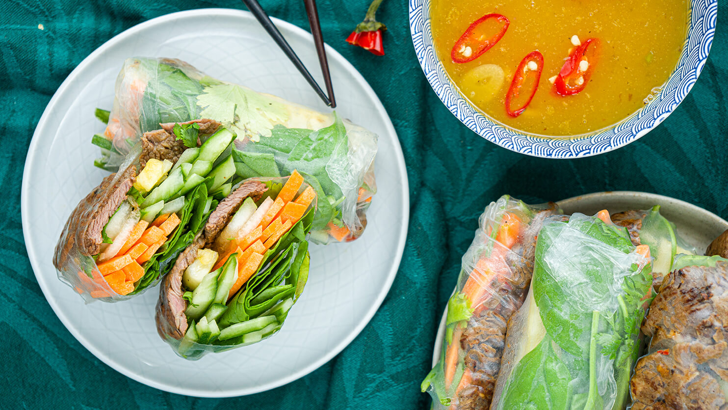 Spring rolls z wołowiną