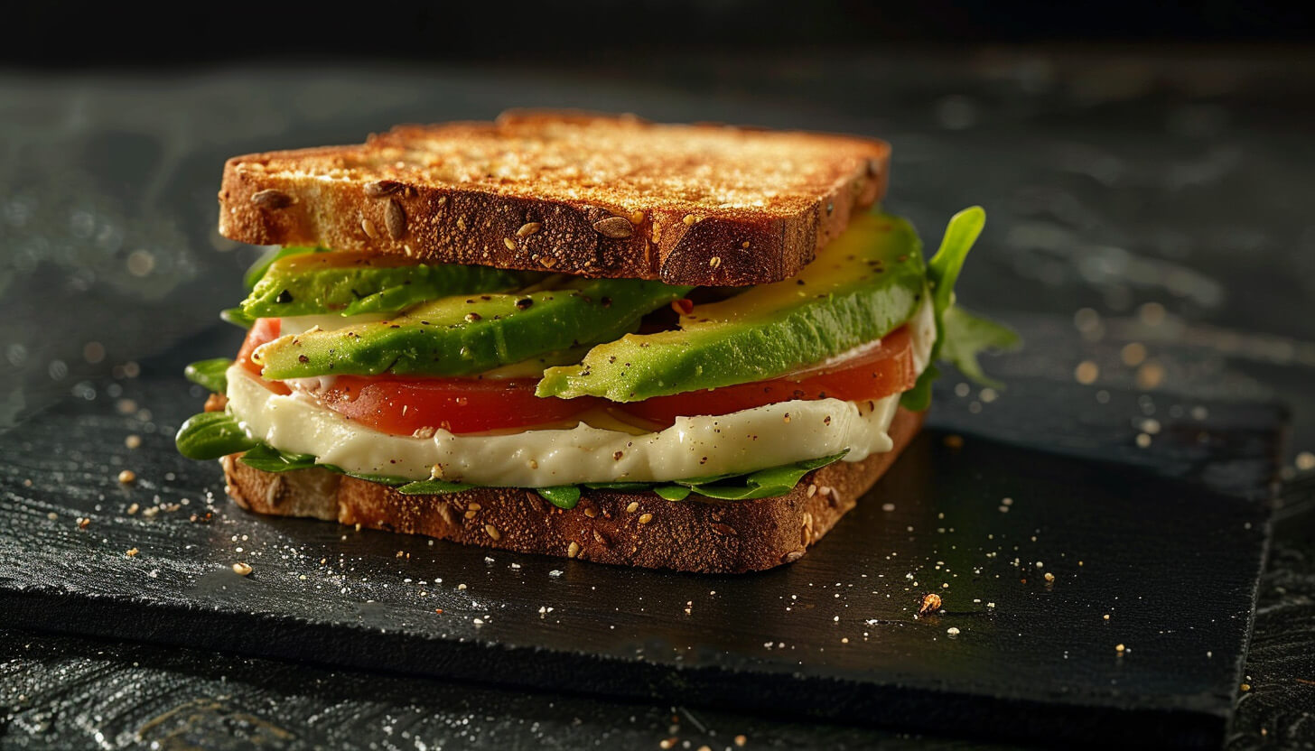 Tost z awokado i mozzarellą