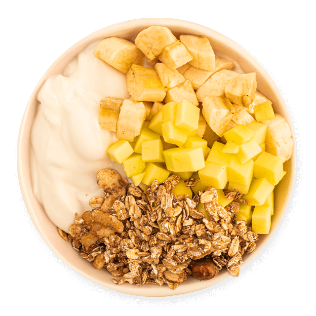 Bowl śniadaniowy z jabłkiem i bananem