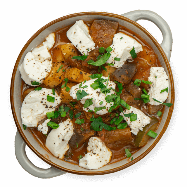 Ratatouille z serem kozim