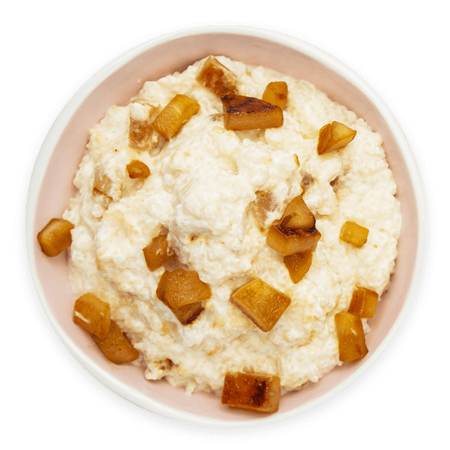 Ryżowy pudding z prażonymi gruszkami