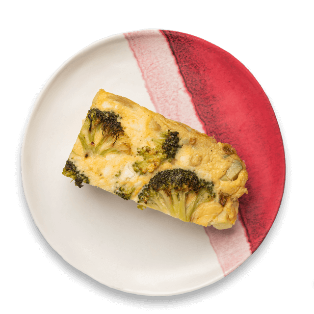 Frittata z brokułami i fetą