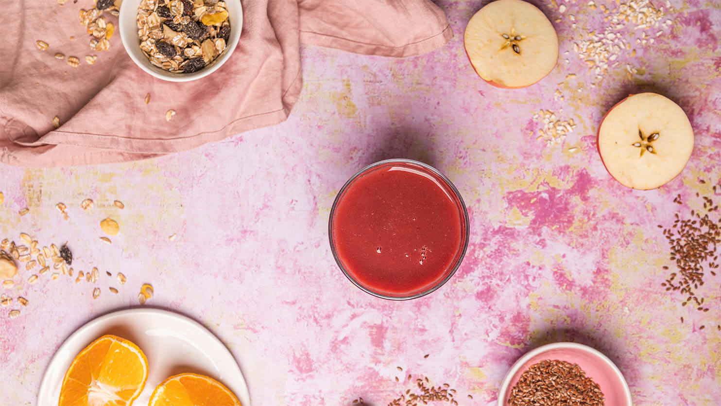Czerwone smoothie z burakiem