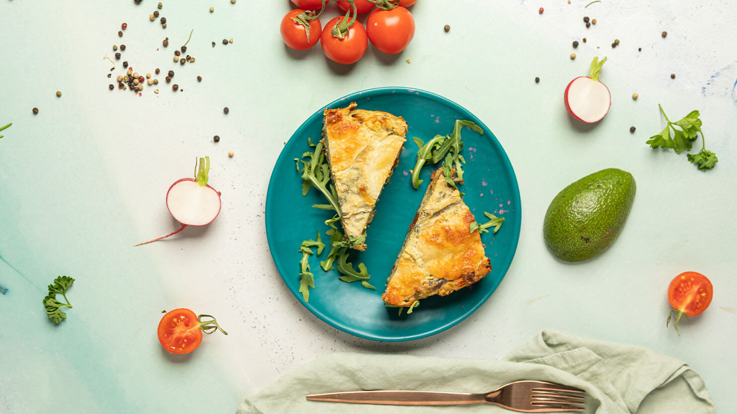Wege omlet z mozzarellą i suszonymi pomidorami