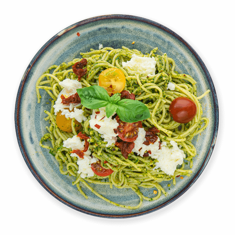 Spaghetti z pesto
