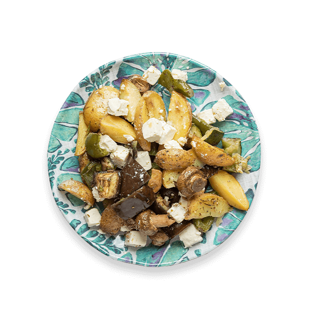 Pieczone warzywa z serem feta