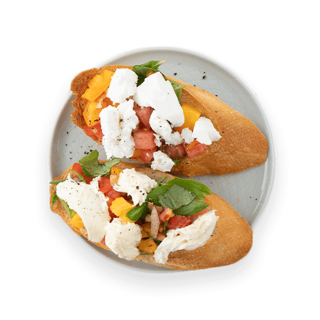 Zapiekanka z pomidorami i mozzarellą