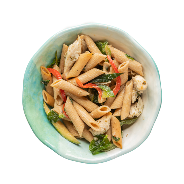 Makaron penne z ziołowym kurczakiem i cukinią