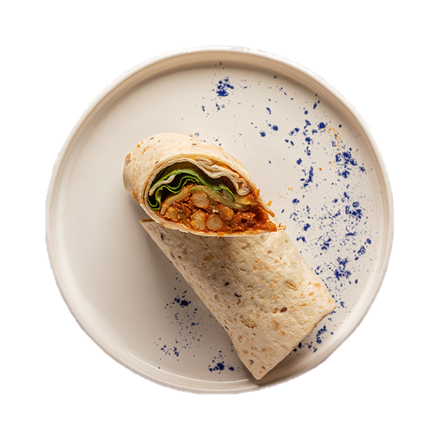 Tortilla z ciecierzycą, cukinią i awokado