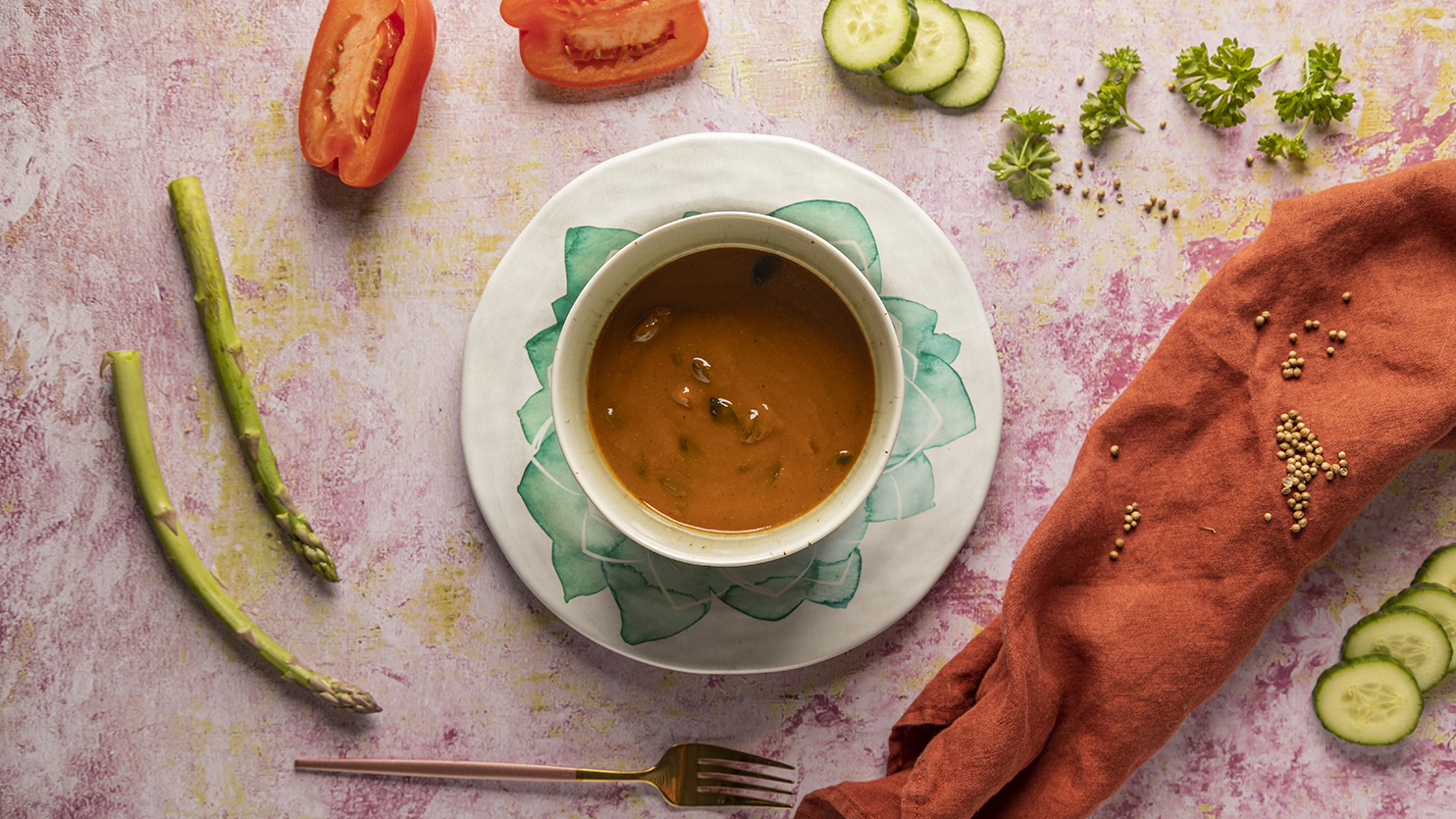 Zupa z pieczonej papryki