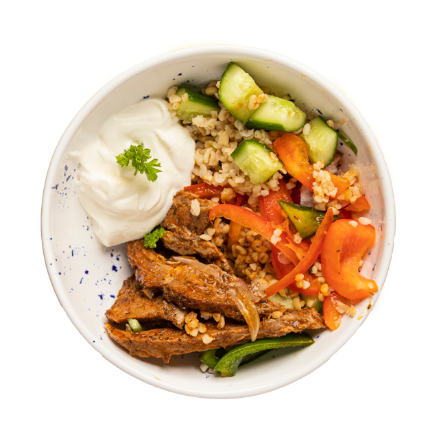 Lekka sałatka gyros z wieprzowiną