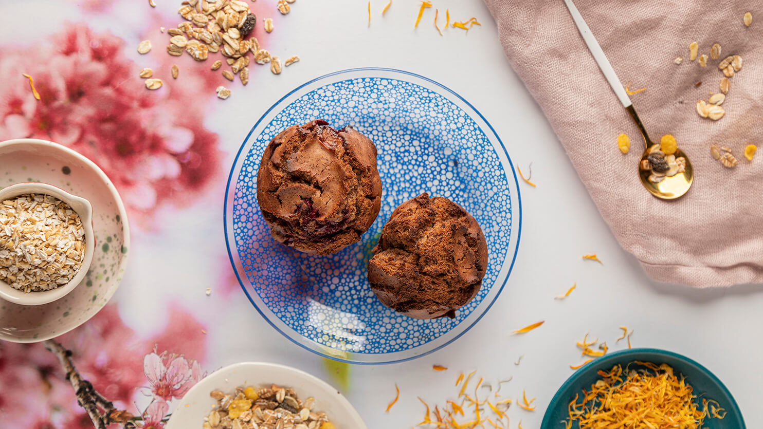 Muffiny z czekoladą i wiśniami