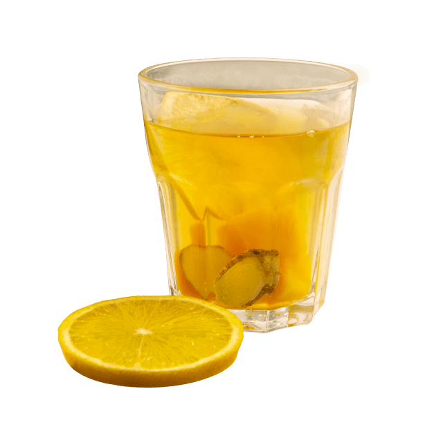Rozgrzewająca zielona herbata z imbirem, cytryną i mango