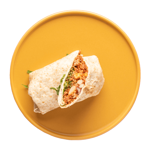 Burrito z mięsem i fasolą