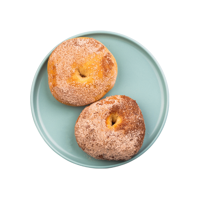 Pieczone donuty z cynamonową posypką