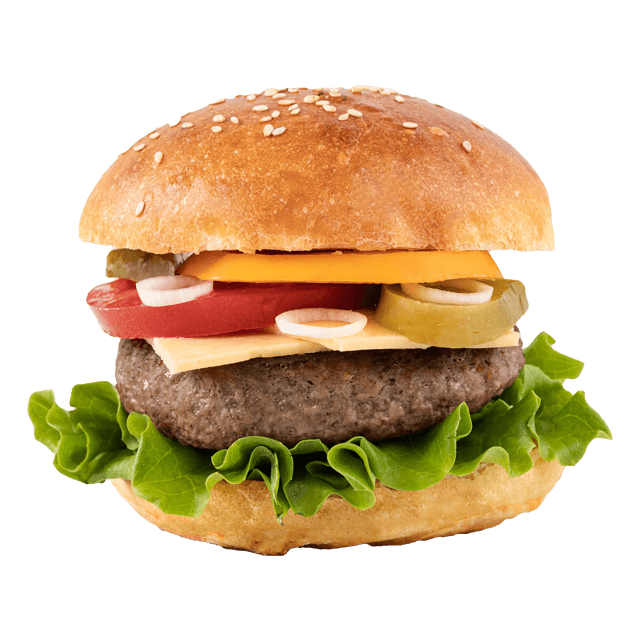 Burger wołowy z serem cheddar