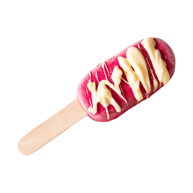 Lody malinowe z białą czekoladą