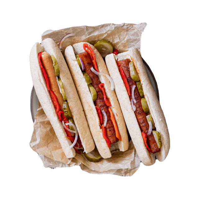 Wegański hot dog z marchewką