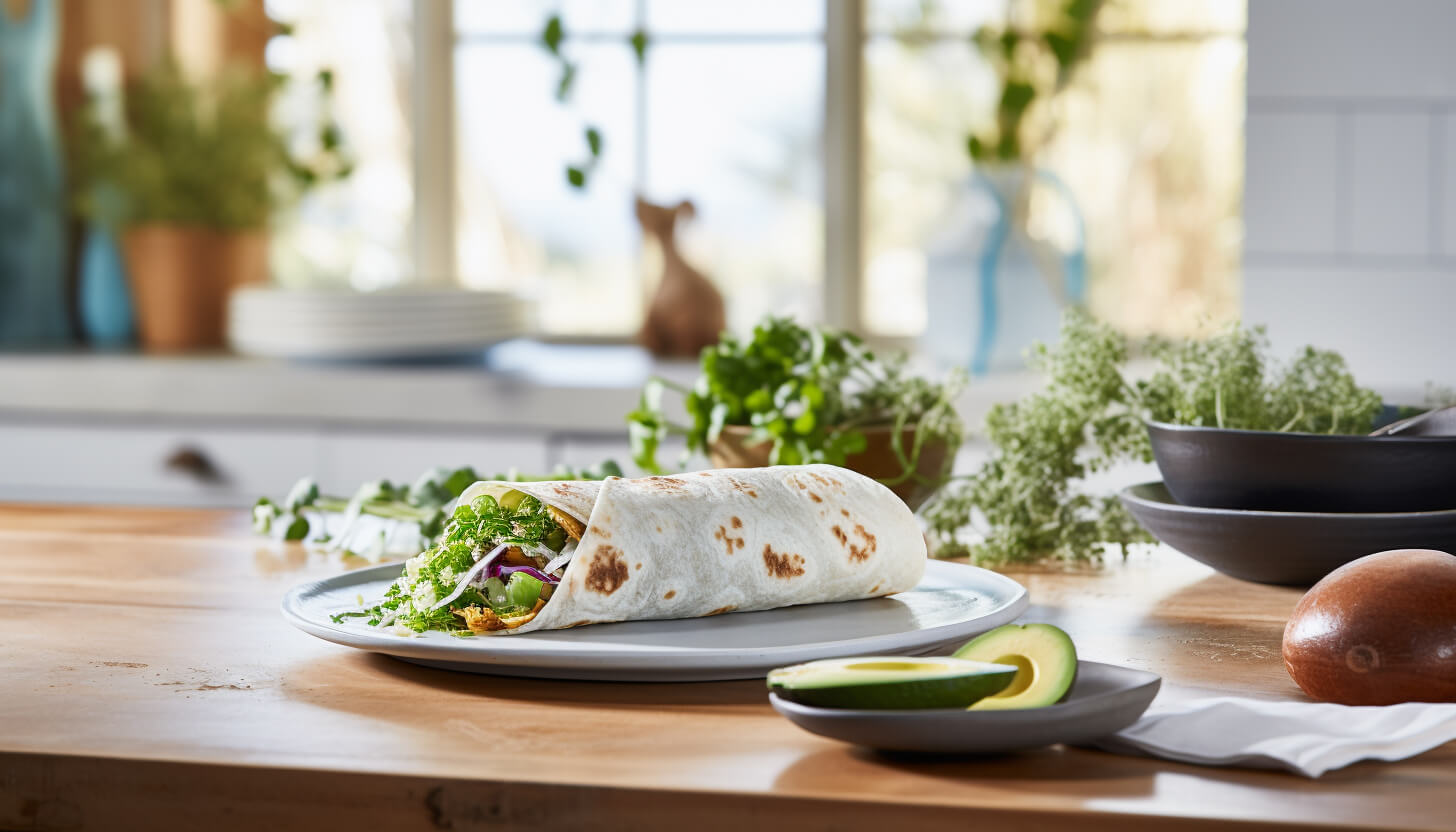 Tortilla z łososiem, szpinakiem i serkiem śmietankowym