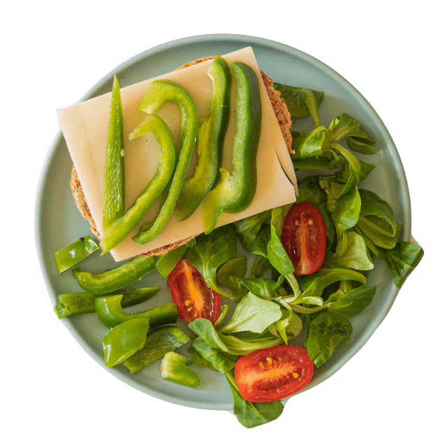 Kanapki z pesto, żółtym serem i papryką