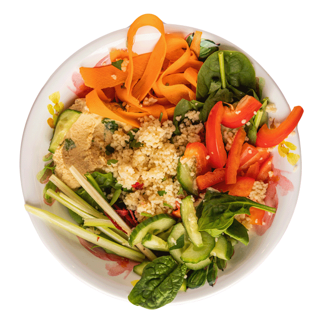 Buddha bowl z hummusem i kaszą kuskus