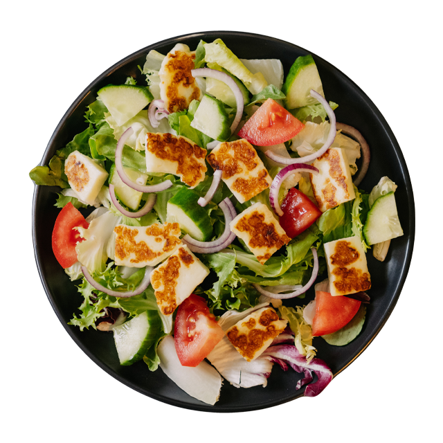 Sałatka z grillowanym halloumi