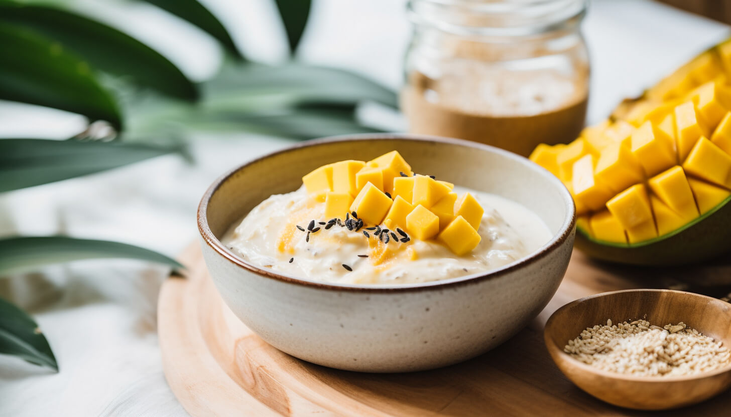 Owsianka z mango i marakują