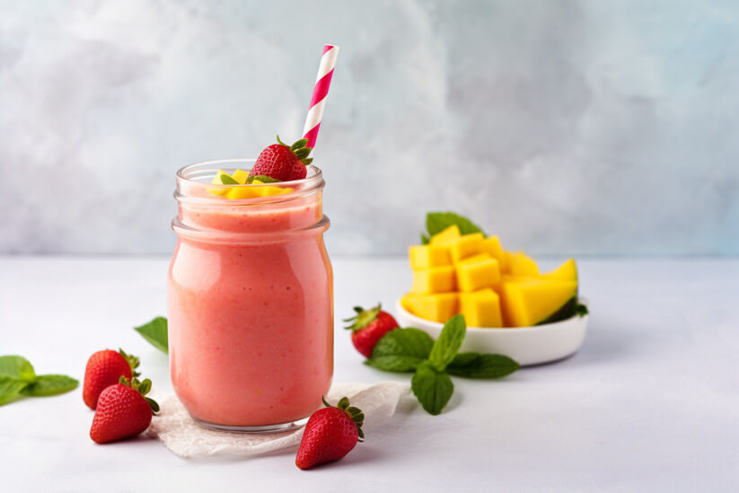 Koktajl truskawkowy z mango