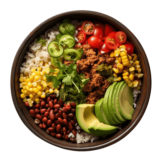 Burrito bowl z mięsem mielonym