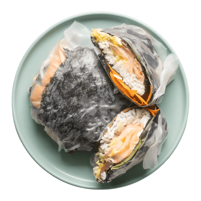 Wegetariańska kanapka z tofu zawijana w nori