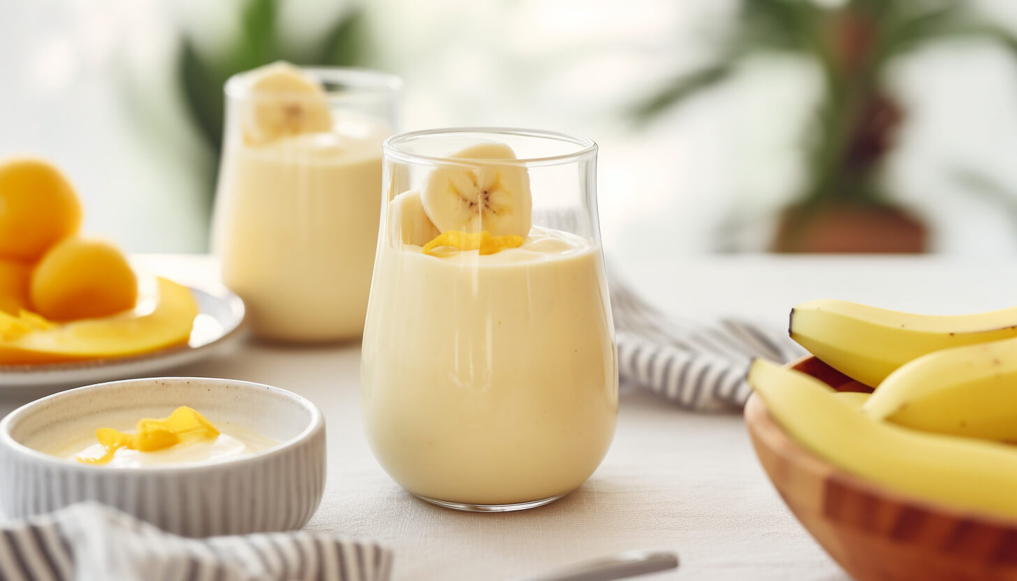 Kremowy koktajl z banana i mango