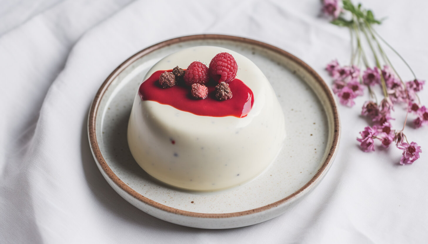 Panna cotta z musem owocowym