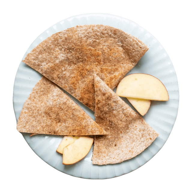 Tortilla na słodko z masłem orzechowym i owocami