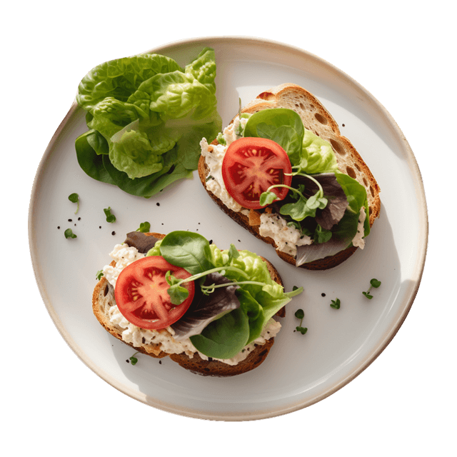 Kanapki z pomidorową pastą tofu