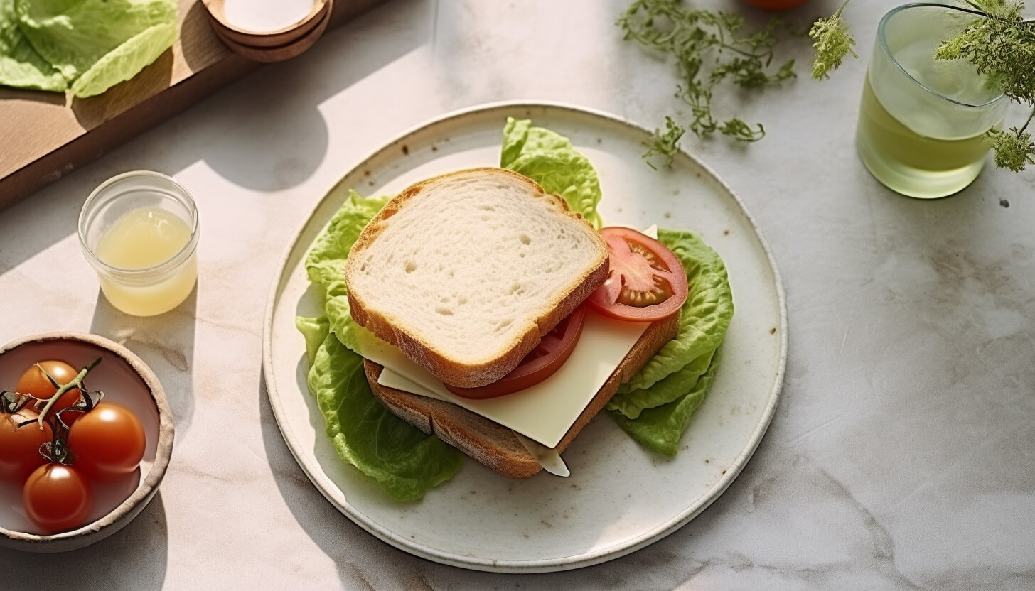 Kanapki z serem cheddar i warzywami