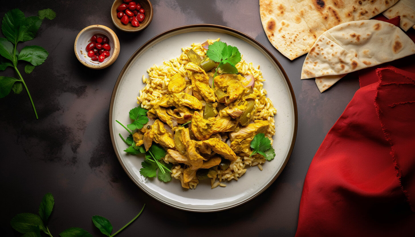 Sałatka curry z kurczakiem i ananasem