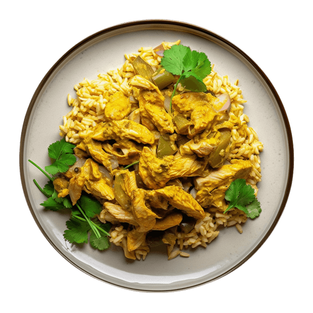 Sałatka curry z kurczakiem i ananasem