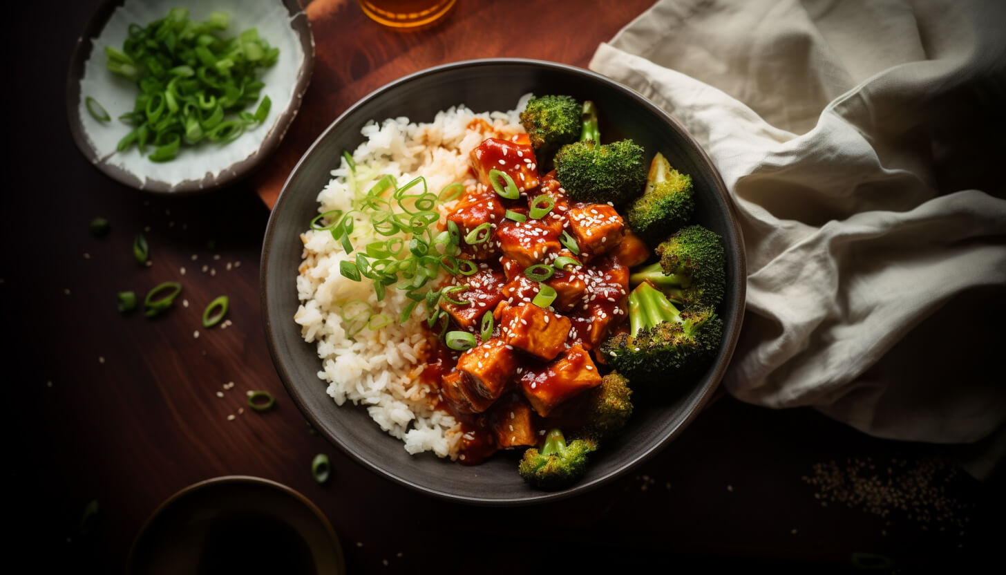 Klejące ostre tofu
