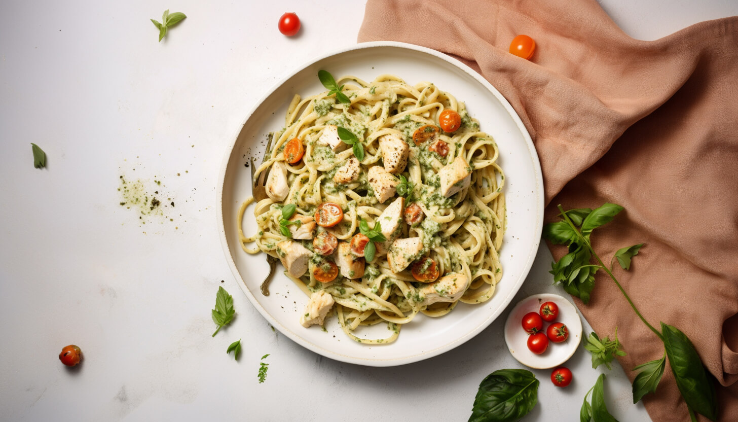 Kurczak w kremowym sosie pesto