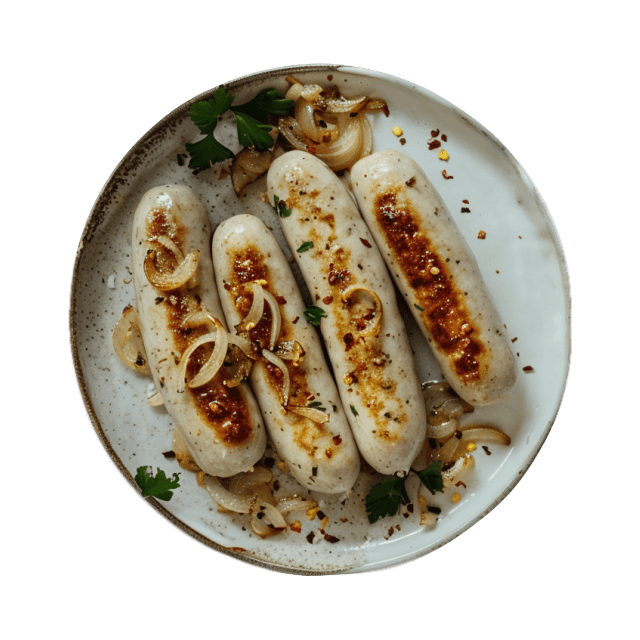 Pieczona biała kiełbasa