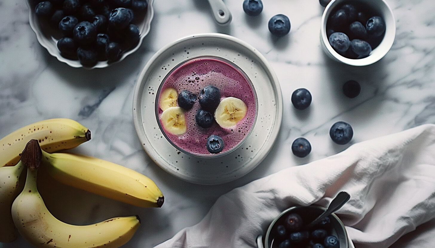 Koktajl jagodowo bananowy
