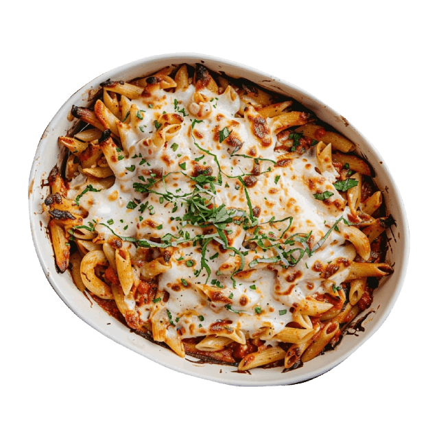 Pieczony serowy makaron