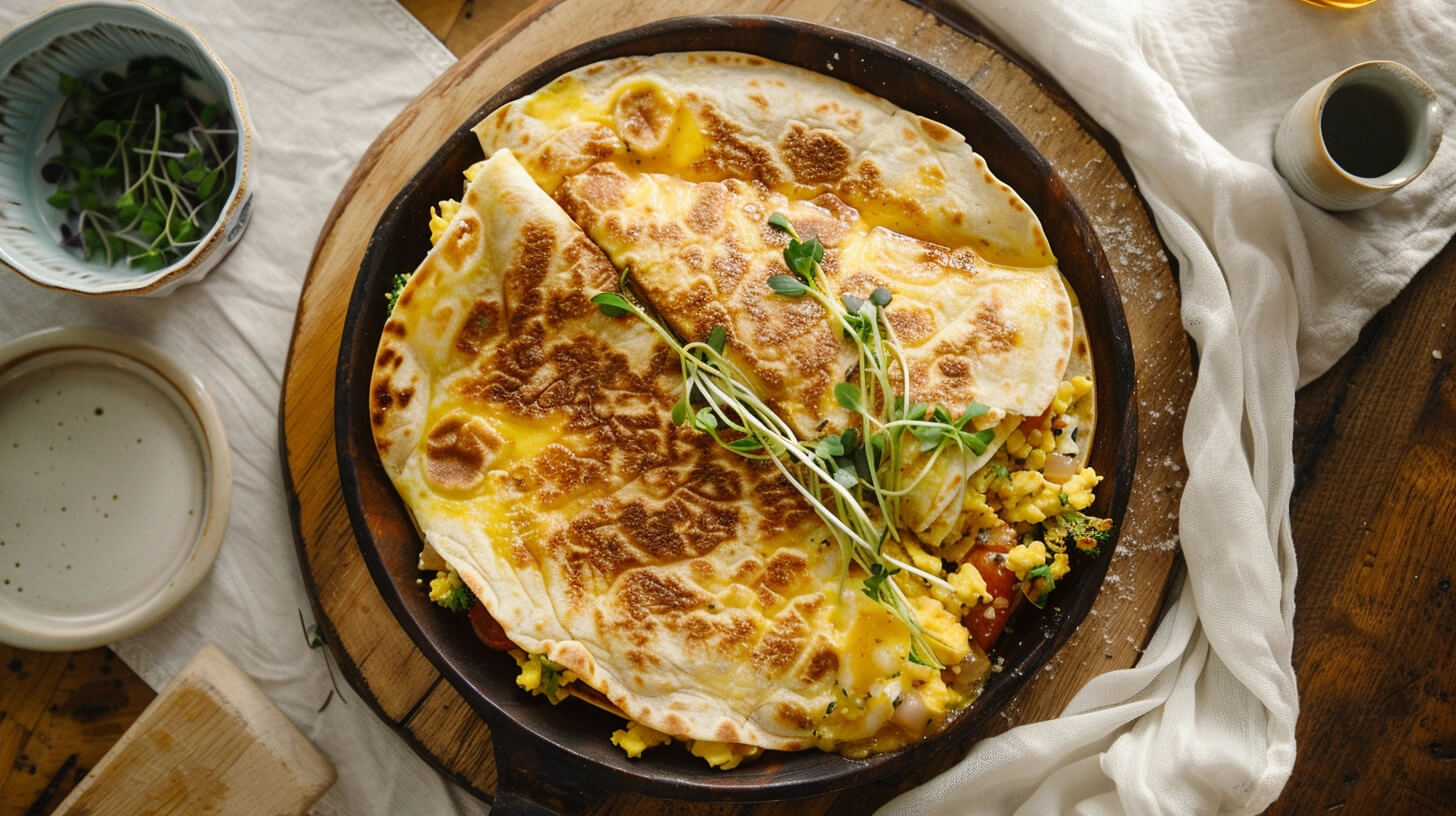 Śniadaniowa tortilla z jajkiem