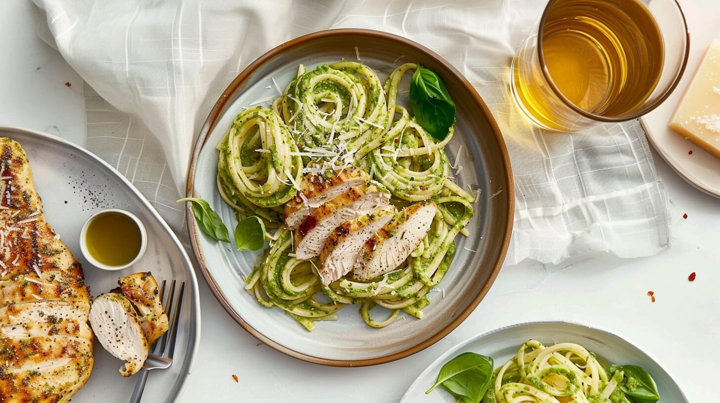 Makaron z pesto pietruszkowym