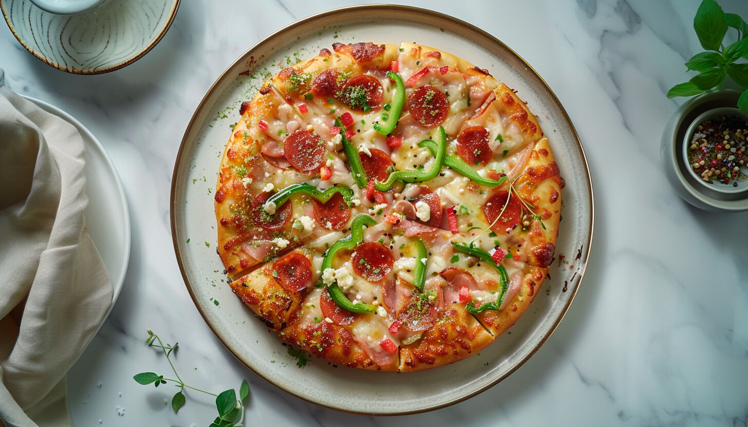 Pizza z salami i papryką