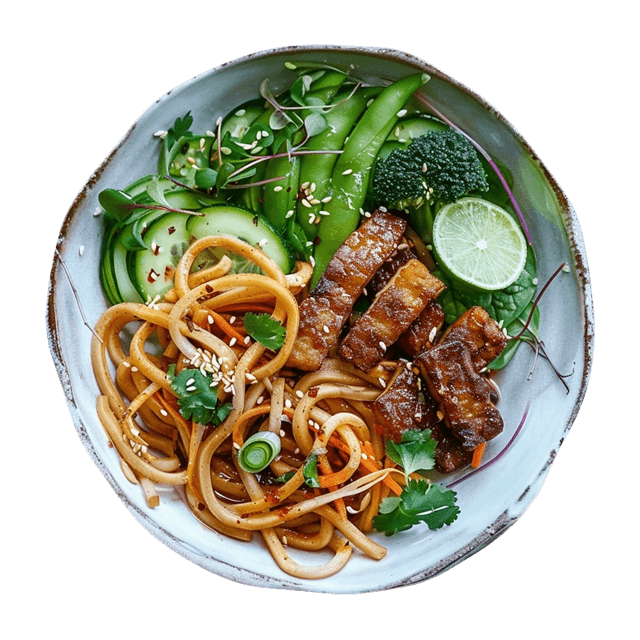 Udon z tempehem