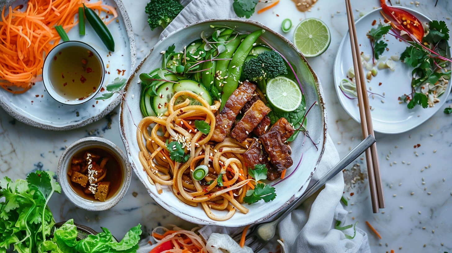 Udon z tempehem