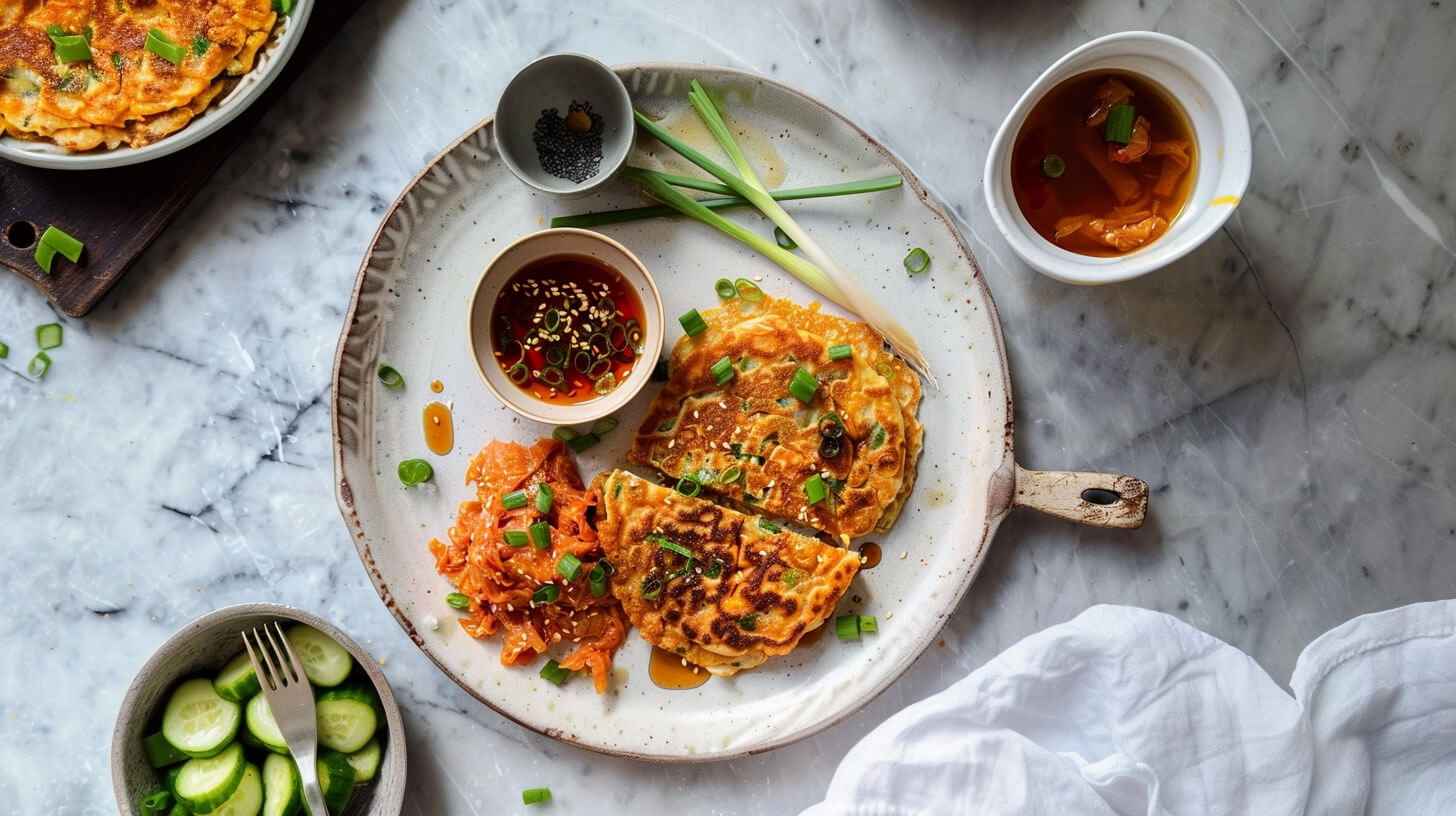 Placki z kimchi