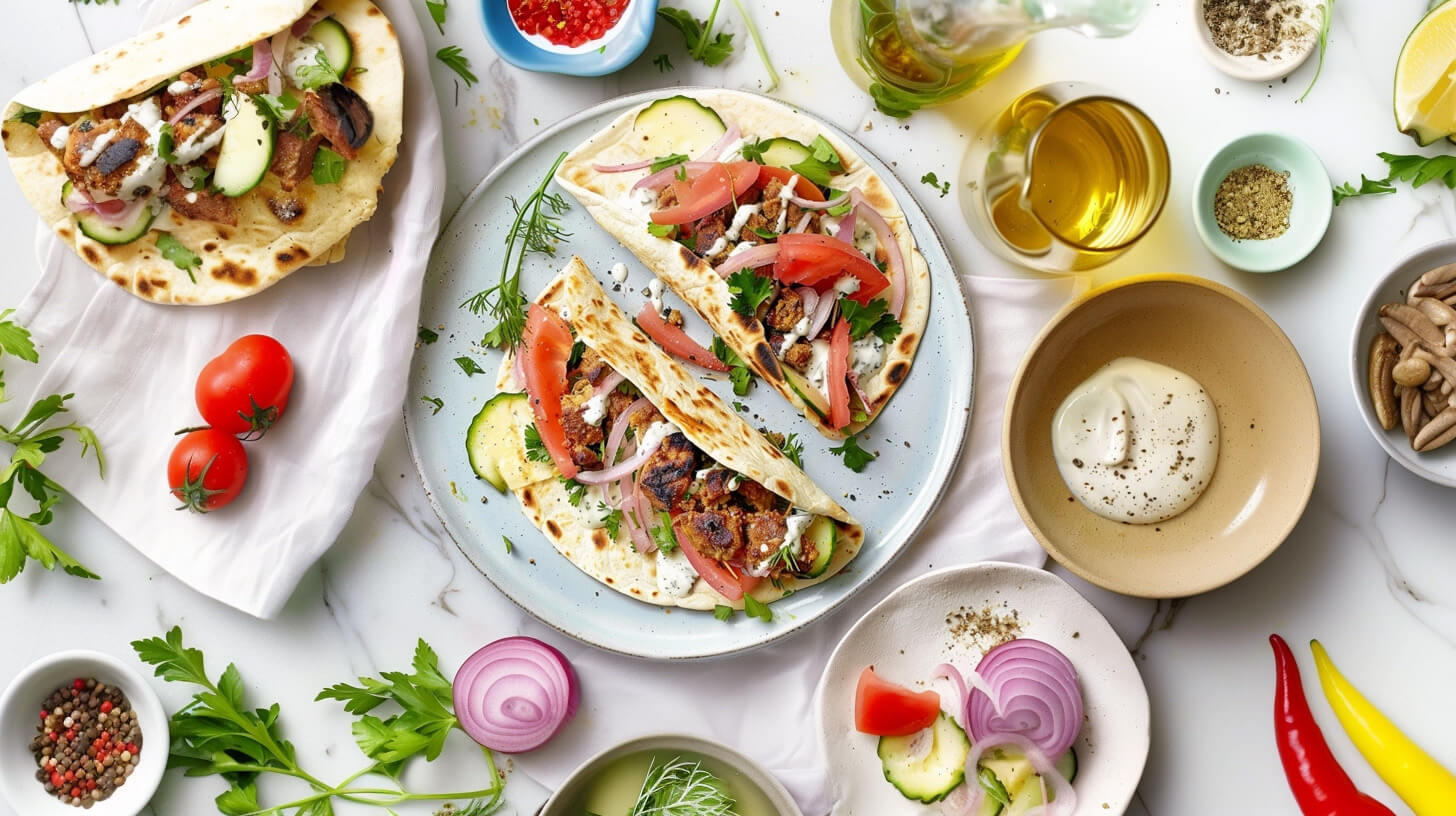 Wege tortilla z gyrosem