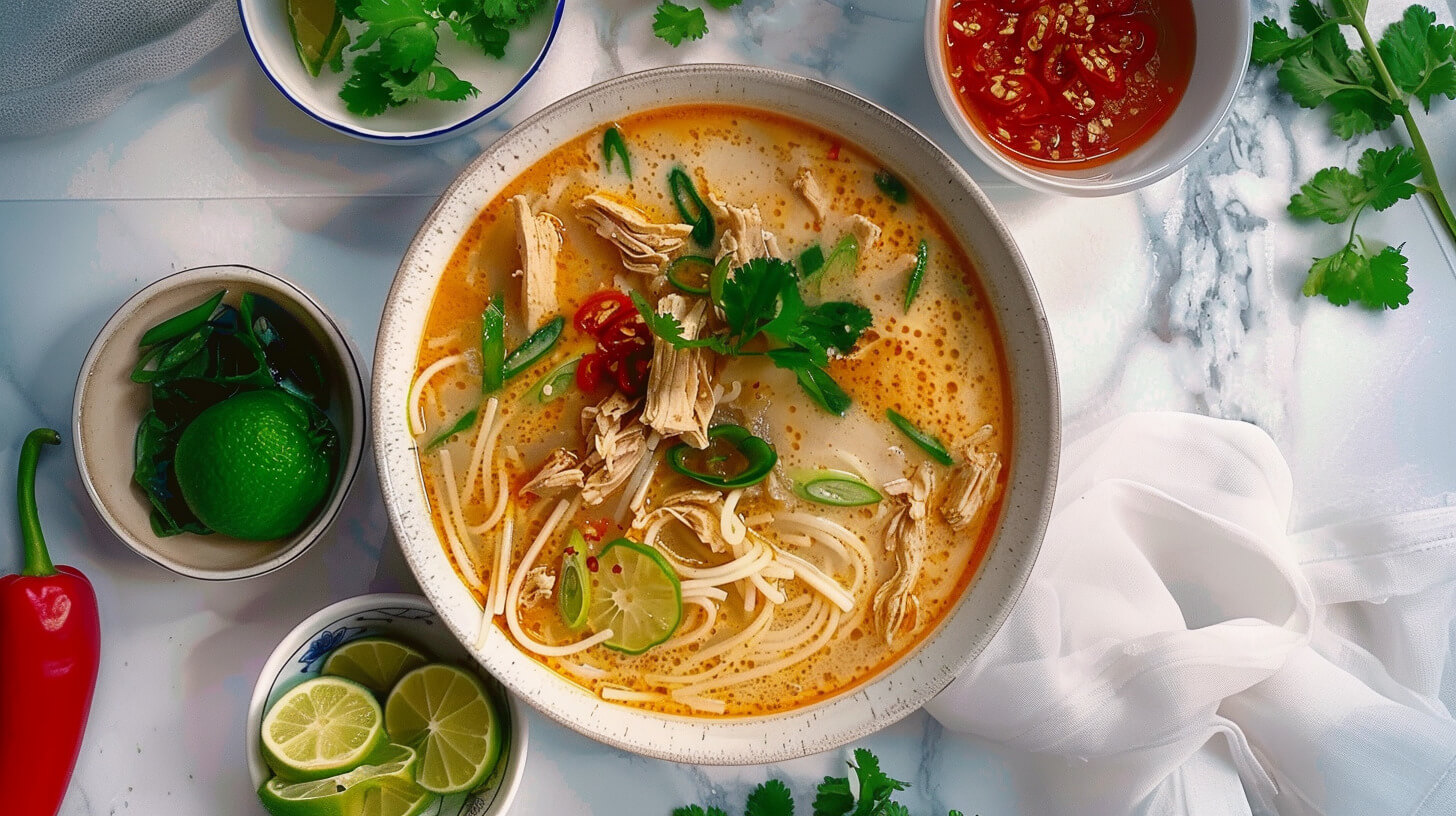 Zupa tajska Tom Yum z kurczakiem